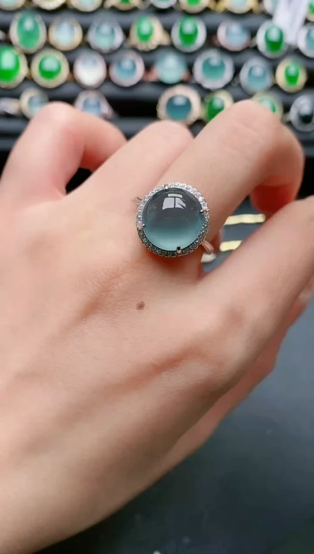 【闪购商品】翡翠戒指银S925镶嵌111111111