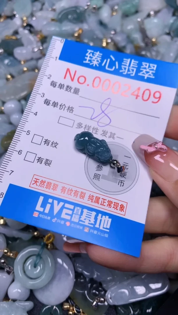 【闪购商品】翡翠颈饰未镶嵌含绳0002409