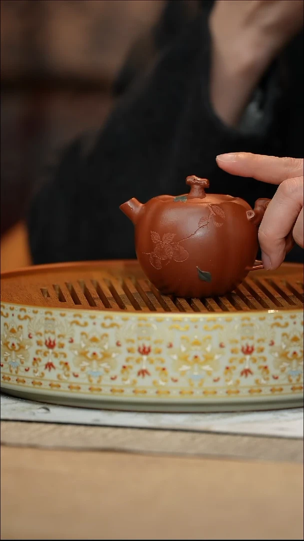 茶壶紫砂柿柿如意