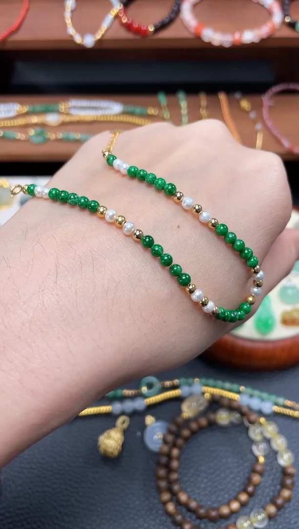 【闪购商品】翡翠套链未镶嵌一个  JK528