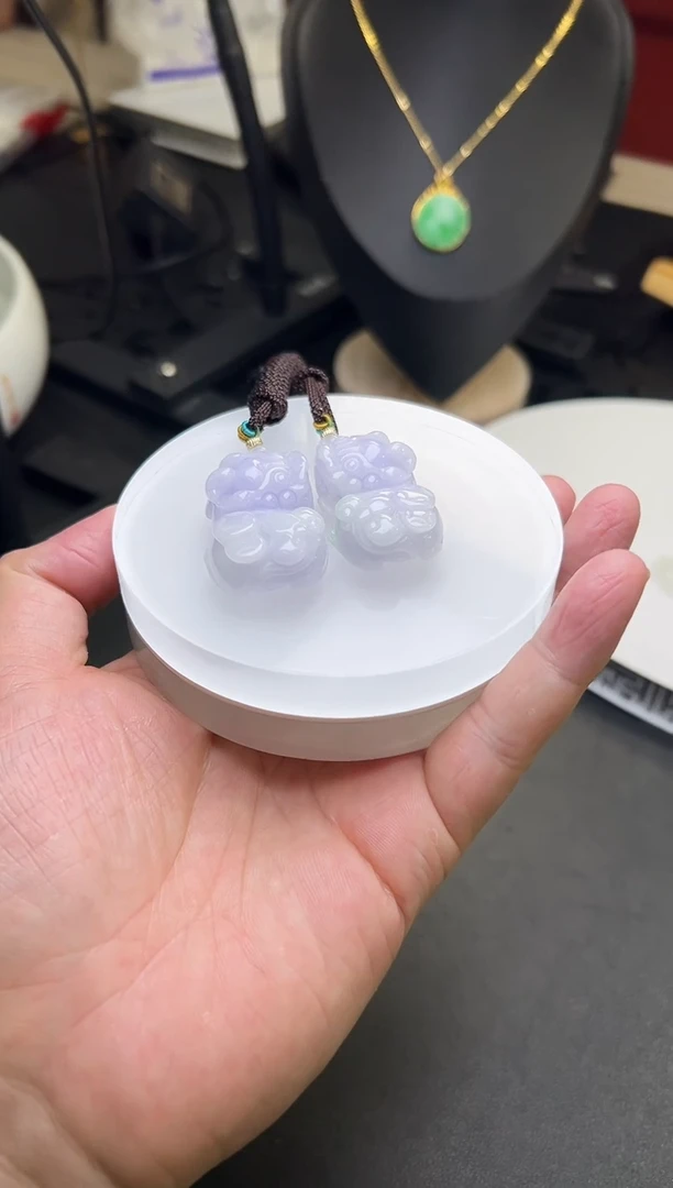 未镶嵌挂件翡翠貔貅FL022多样性发其一/一对