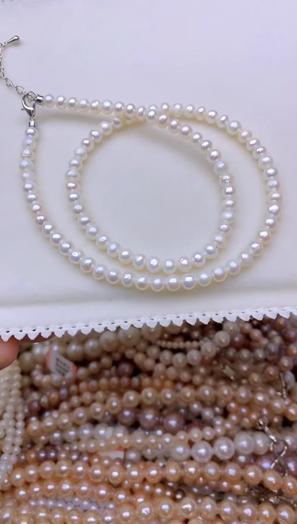 未镶嵌淡水珍珠1小米珠项链