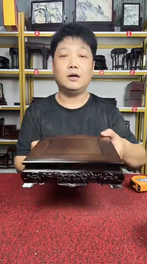 木非洲黑檀正方底座20CM
