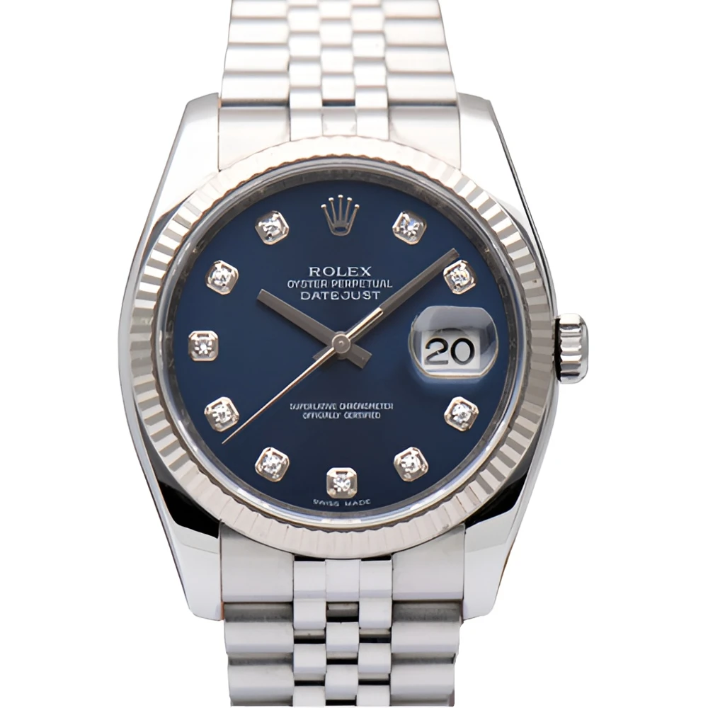 99新 Rolex/劳力士 日志型116234白金狗牙圈36mm自动机械男表单表