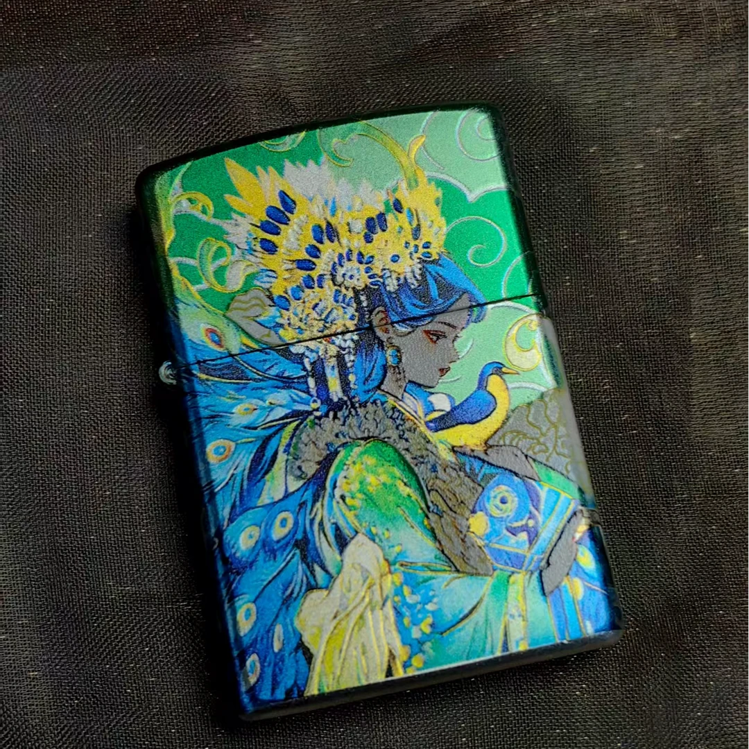 ZIPPO 打火机正品 205孔雀公主 1210