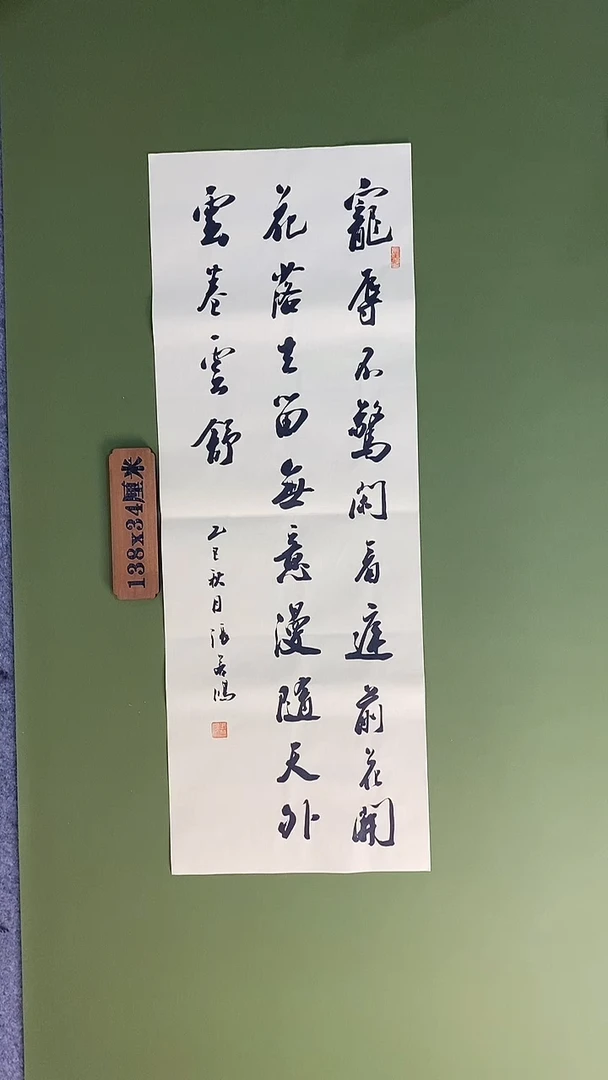 书法书法 张若鸿 尺寸90cm*34cm