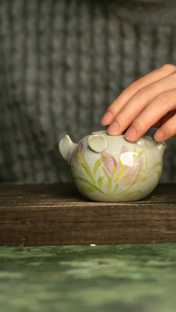 陶瓷青诗集手工手绘瓷器