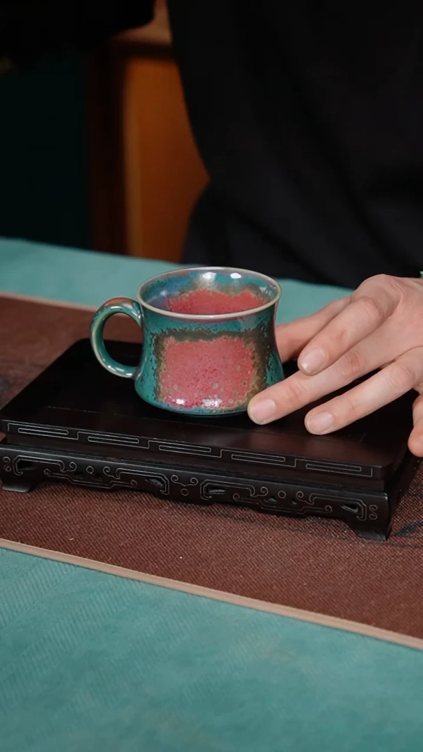 【闪购商品】28-1束腰咖啡杯（炉钧釉）