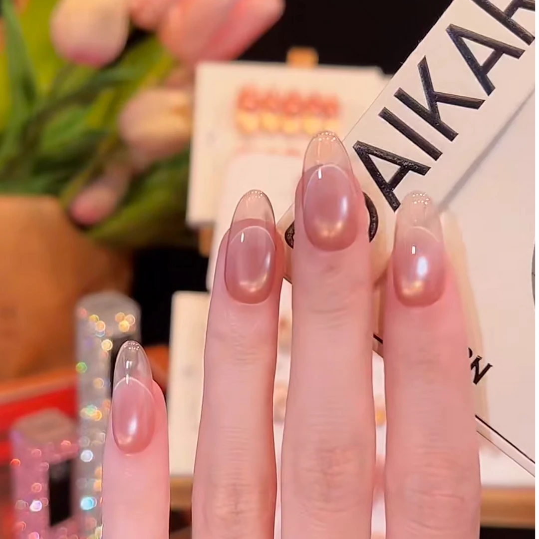 冰珀蔷影 黛卡柔 预售  短椭圆 中椭圆 长椭圆手工穿戴甲10片