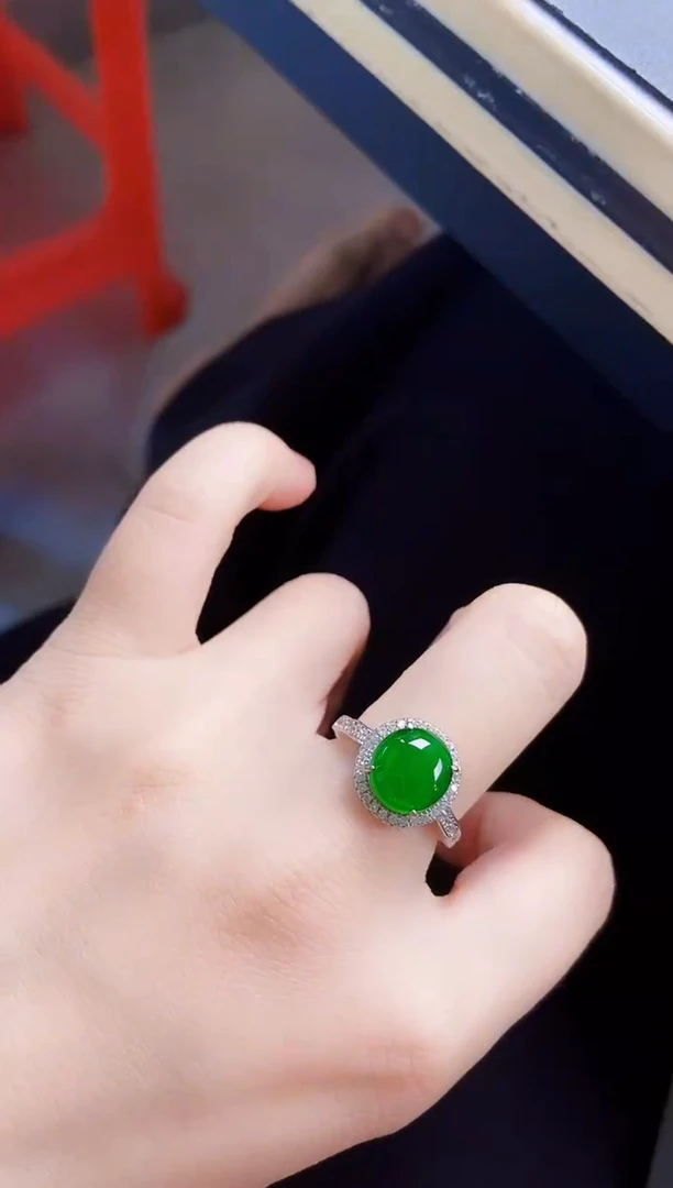 【闪购商品】翡翠戒指银S925镶嵌65454654