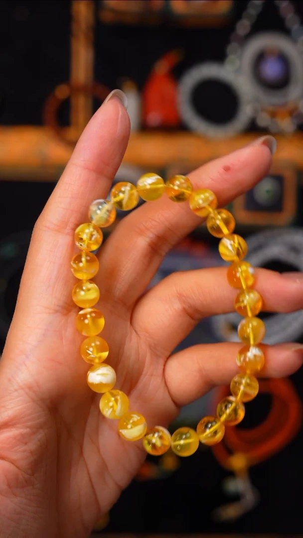 手串蜜蜡未镶嵌欧***～见山文玩珠宝回血