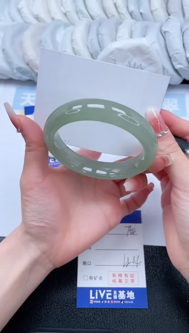 【闪购商品】石英质玉手镯未镶嵌T54-62.4