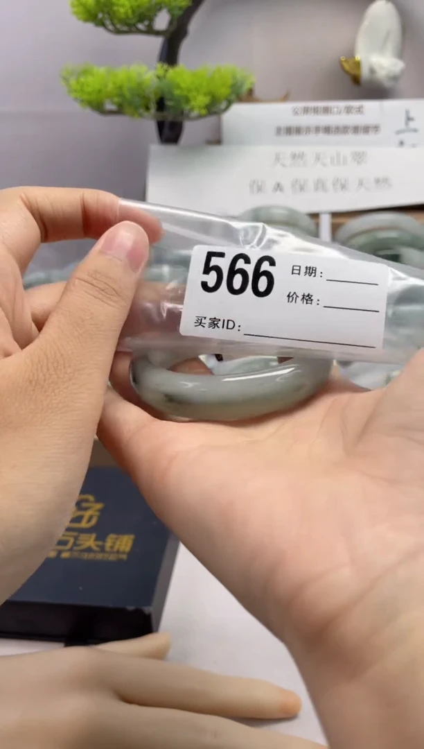 石英质玉（天山翠）手镯未镶嵌566