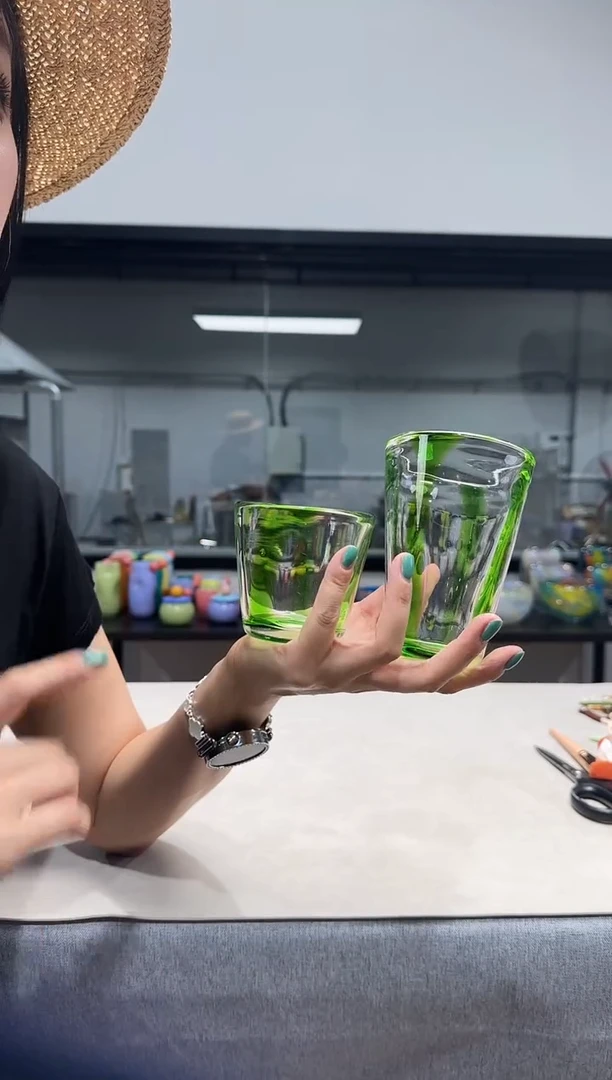 G慕忆家手作琉璃高口一对