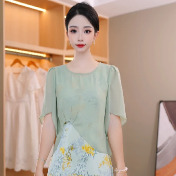 2025新轻奢大气夏季优雅气质轻奢精致修身中长款连衣裙两件套套装