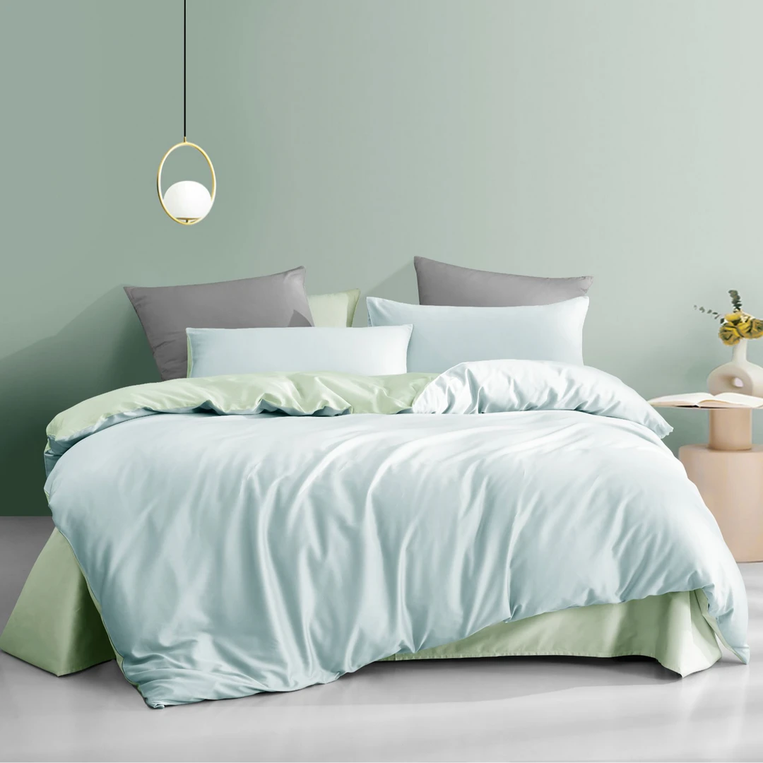 双12【微瑕-蓝绿色大号四件套】全棉亲肤床品