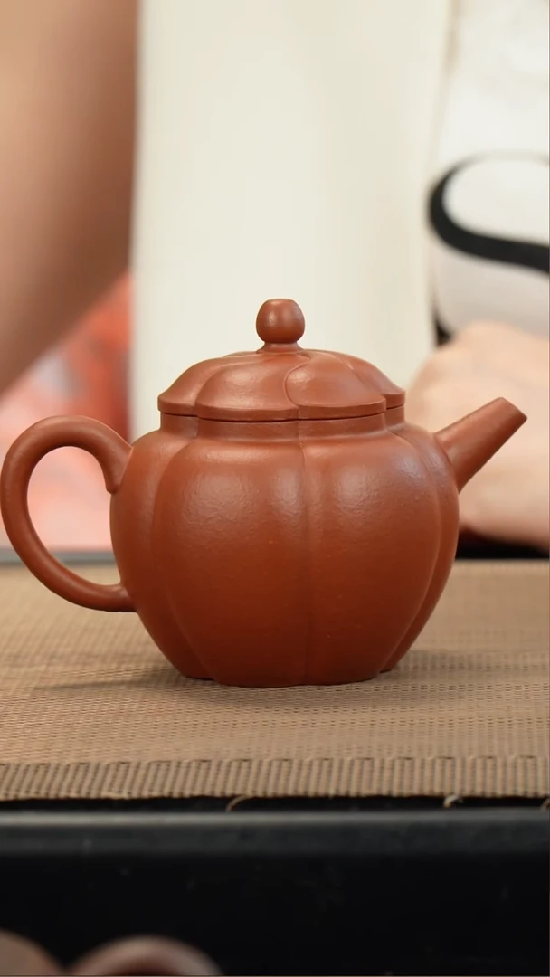 茶壶紫砂生砂朱泥筋纹秋水150