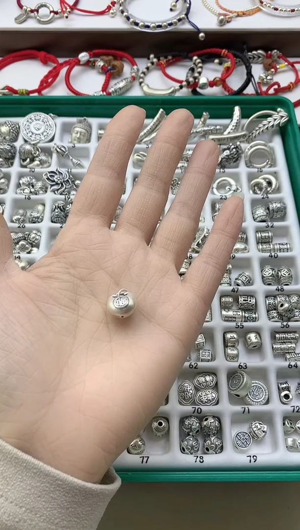 珐琅足银#风铃子银饰#直播称重