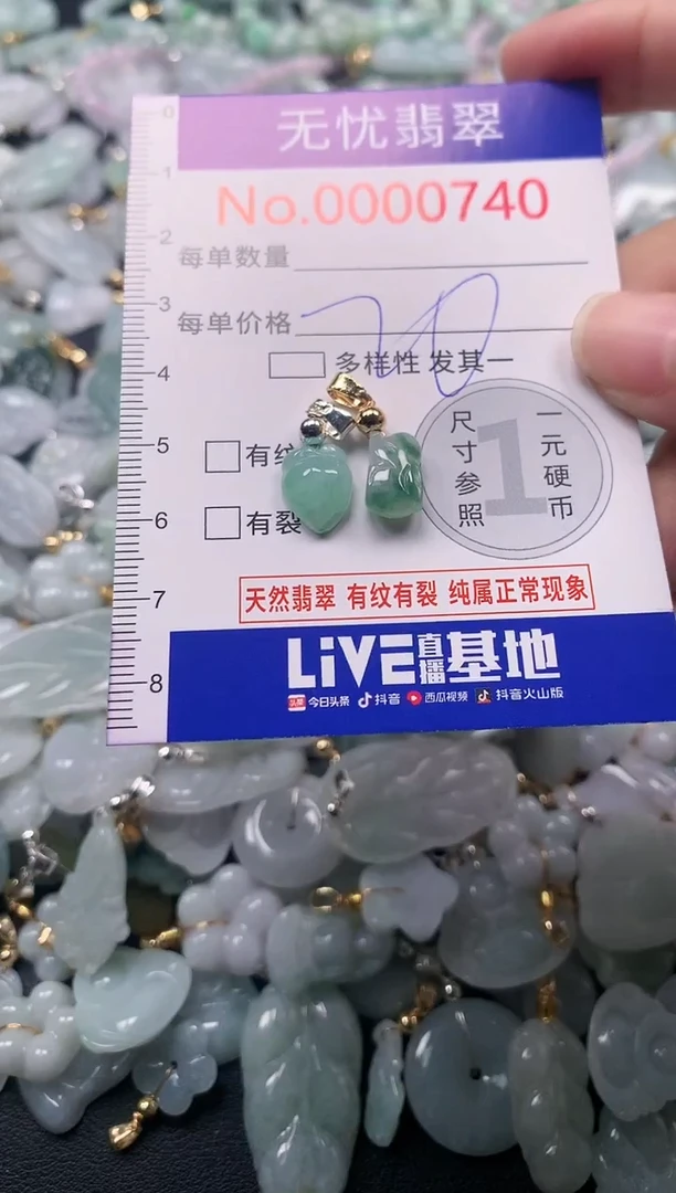 吊坠(不含链)未镶嵌翡翠740