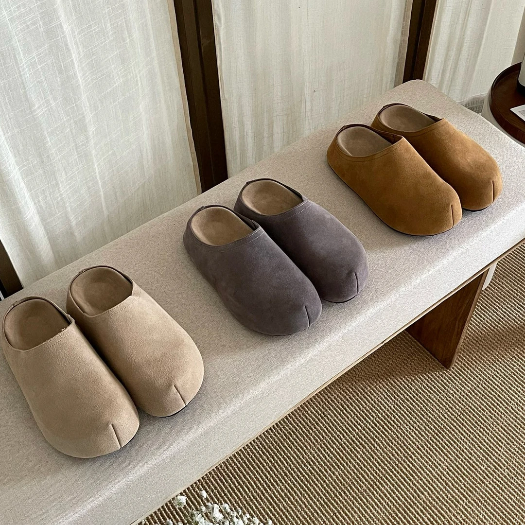 【新品】5厘米土豆勃肯手工半包百搭休闲厚底复古透气拖鞋