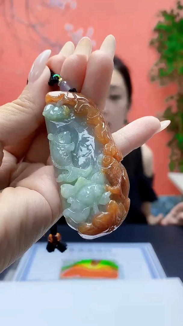 未镶嵌定制翡翠5160ty-毛货挂件156