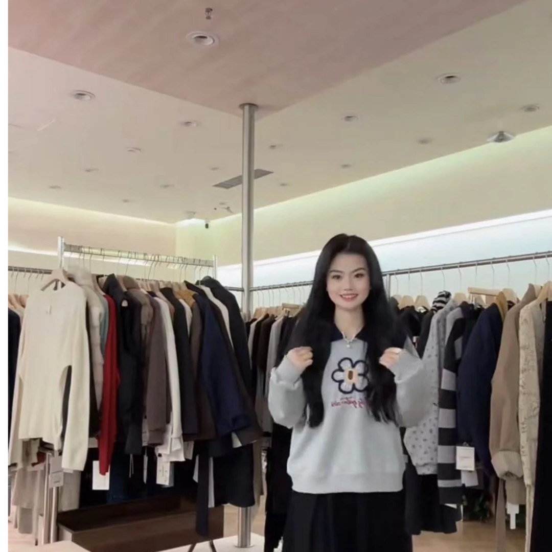 步月【BY 1808】花朵加绒卫衣