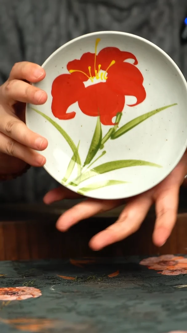 杯釉下彩手工手绘同款陶器