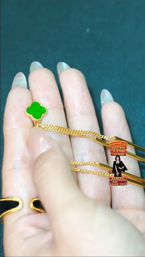 翡翠银S925镶嵌耳饰天然缅甸A货翡翠