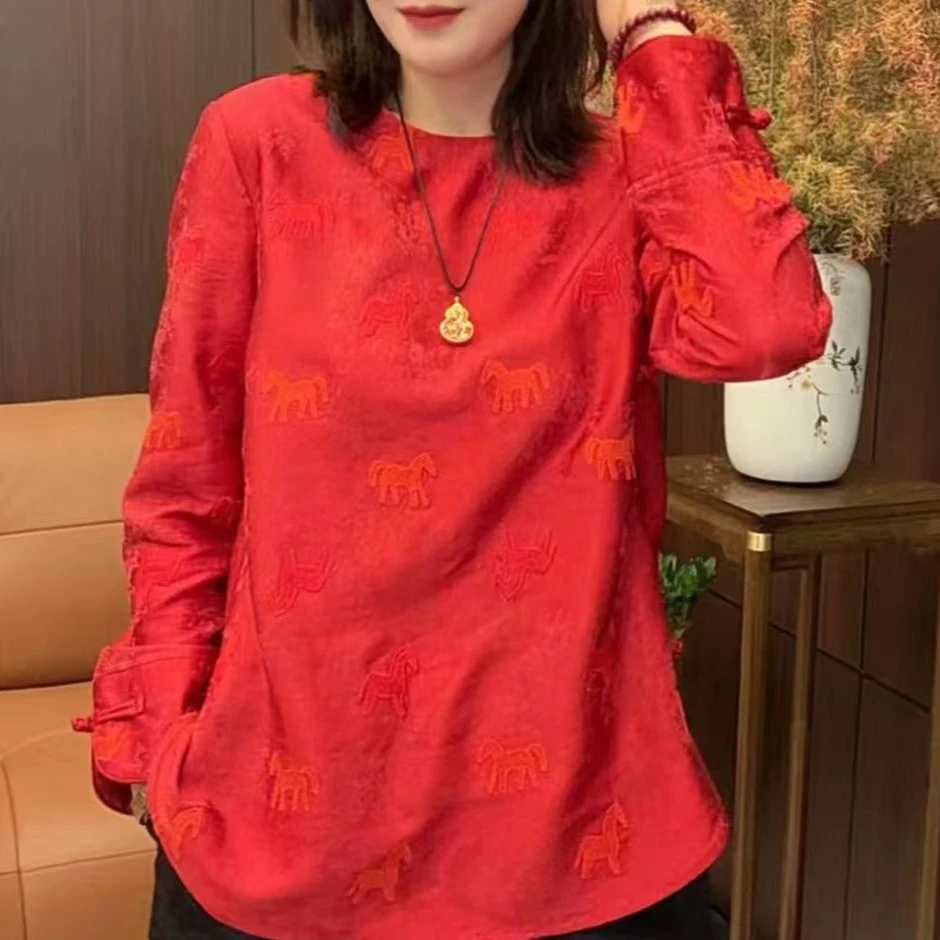 新年新中式刺绣加厚新中式国风女装上衣