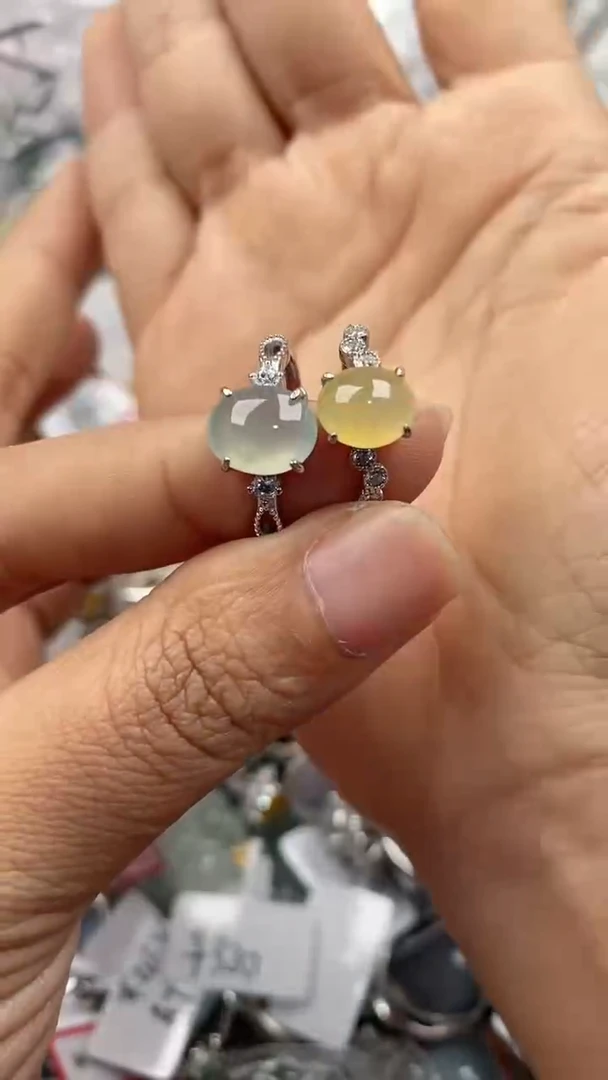 银S925镶嵌戒指翡翠333              6