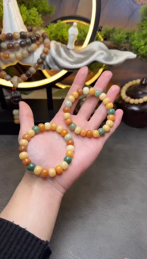 【闪购商品】菩提根/象牙果手串 糖果色菩提老型桶珠8-10