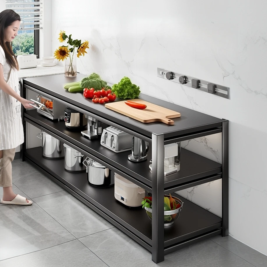 【谁还买橱柜】电饭煲置物架厨房切菜工作台落地多层多功能家用收纳