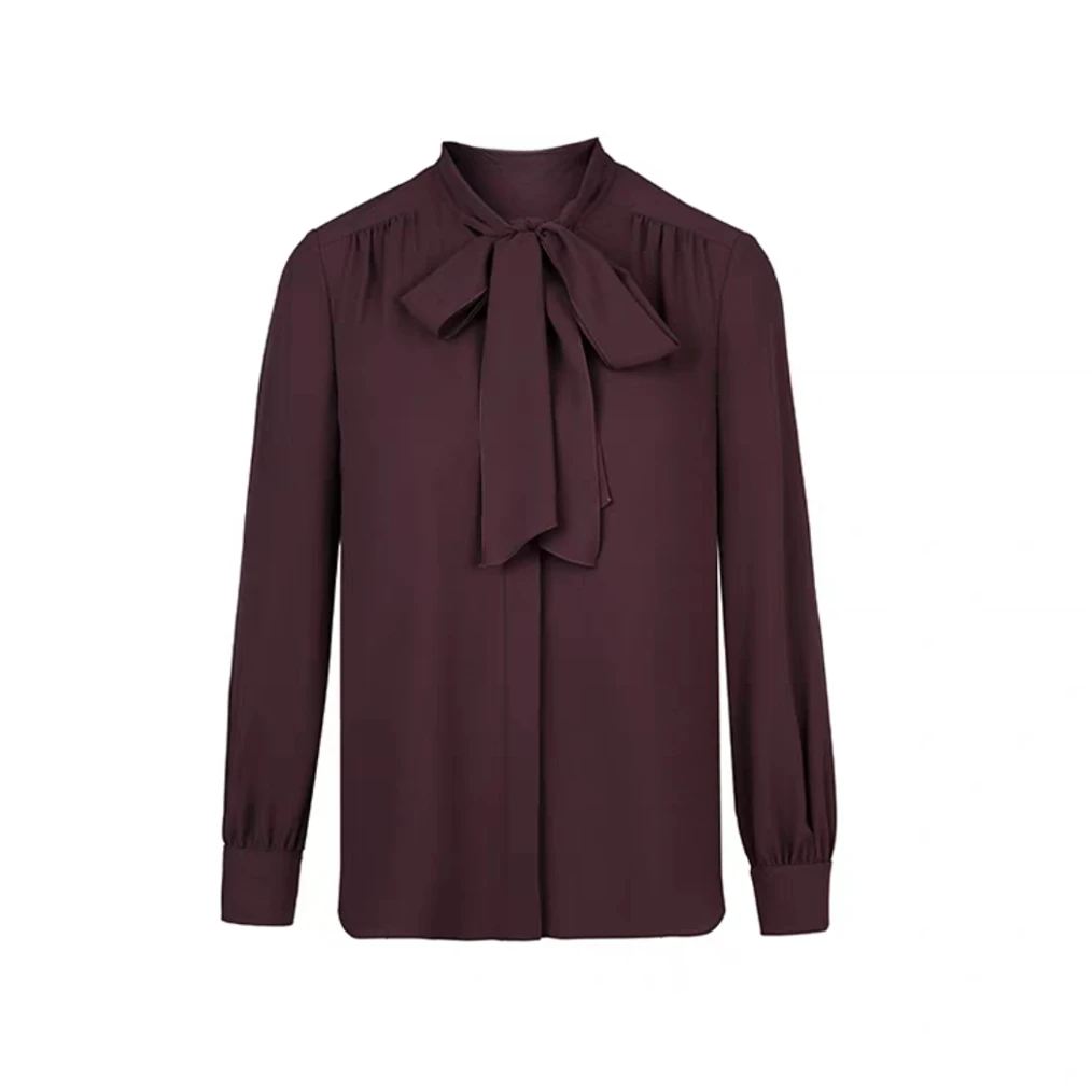 【朗】25年新款气质别致复古法式飘带衬衫-LZ054V71