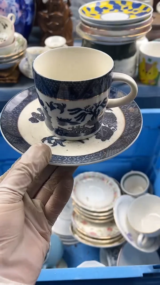 瓷片吕*英歌瓷器满28包邮