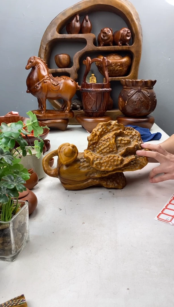 香樟木29香樟木白菜摆件