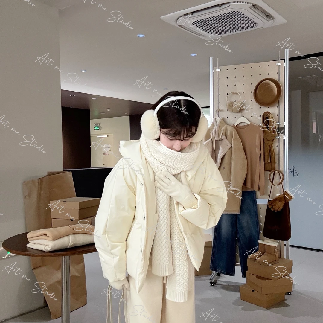 【ART ME】龟背小纯欲连帽可溯源三星安心90白鸭三色羽绒服wy16j2