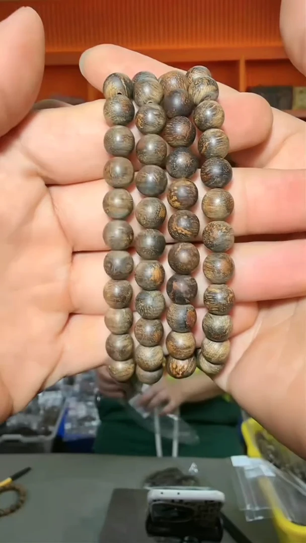 沉香手串194号单圈伽罗8g0.8多样性发一