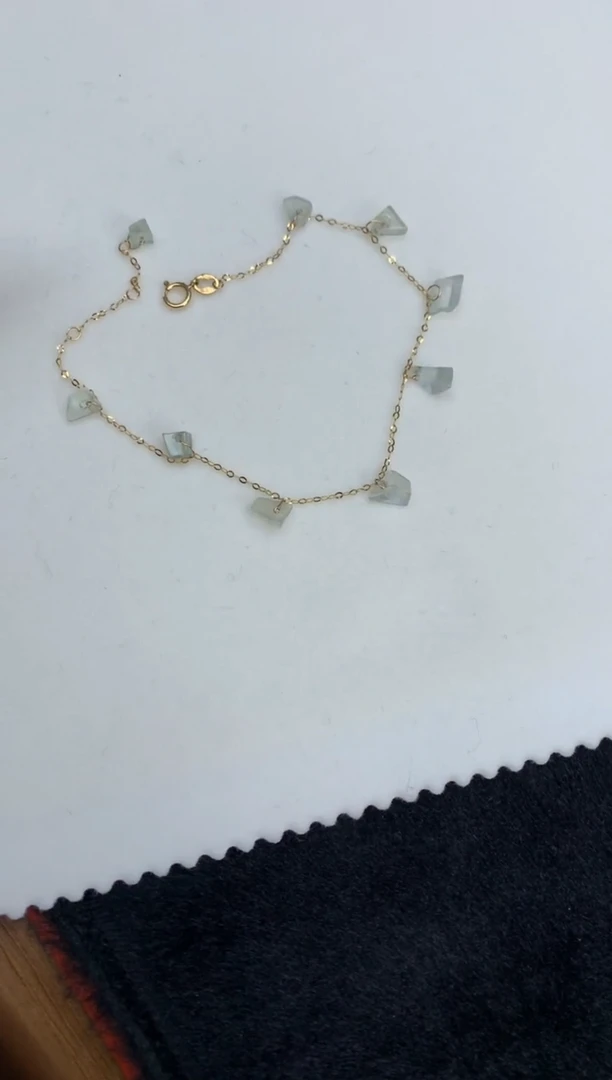 【闪购商品】翡翠手链18K金镶嵌手链