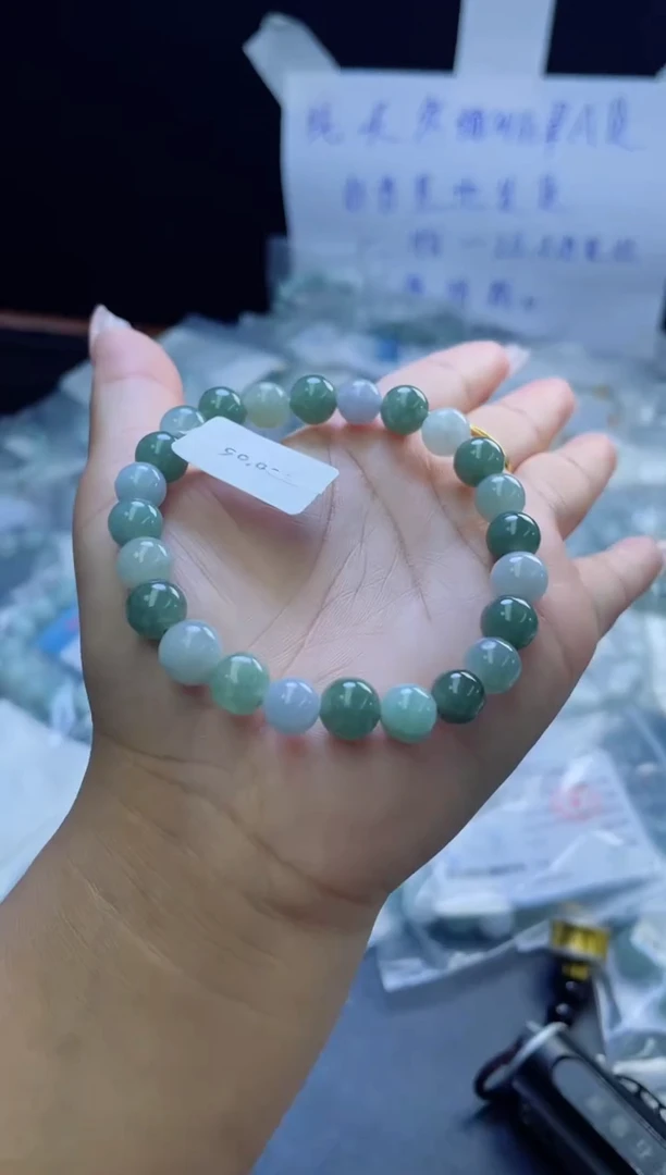 未镶嵌定制翡翠珠串