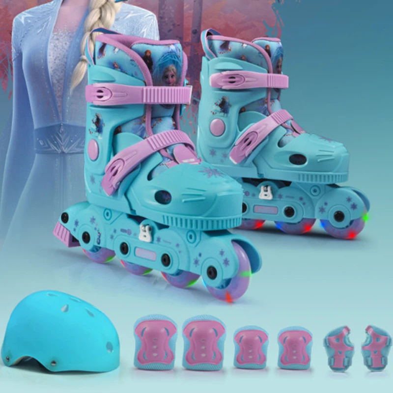 麦斯卡迪士尼轮滑鞋儿童溜冰鞋女童男童专业初学直排轮