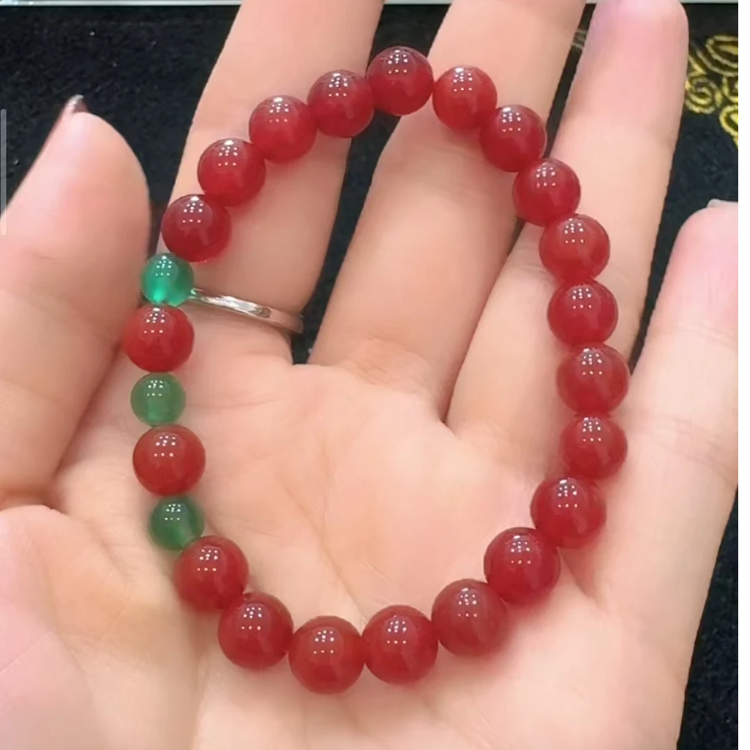 天然红玛瑙单圈手串女款