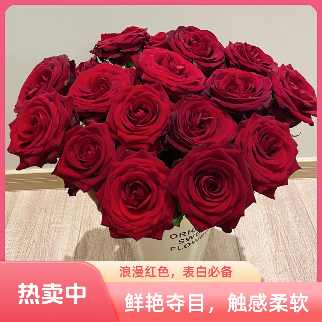 【专享·丽江】娜欧蜜玫瑰10枝 云南鲜花任意花材两单顺丰空运