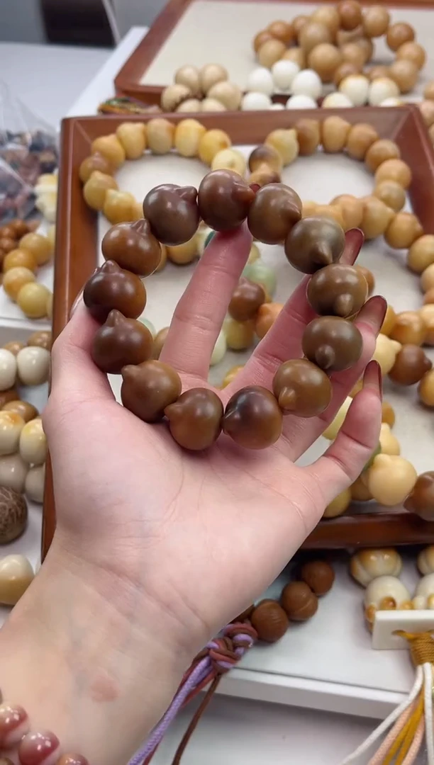 手串菩提根/象牙果大****鸭a36干磨猫猫头22mm手串瑕疵不补