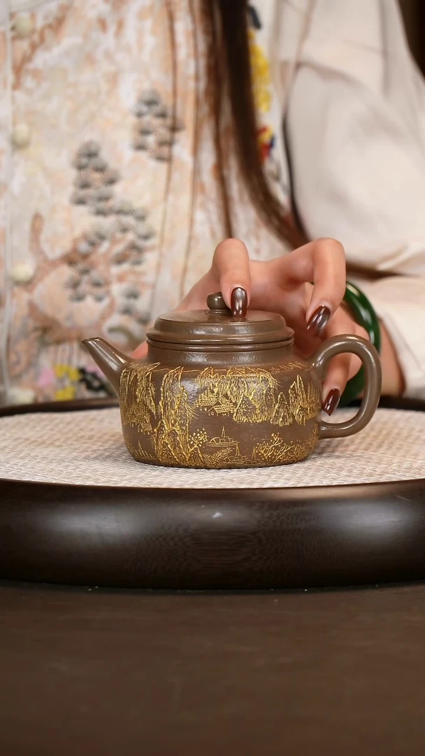 紫砂茶具【邵映华】丹青砂剑流德钟    360CC