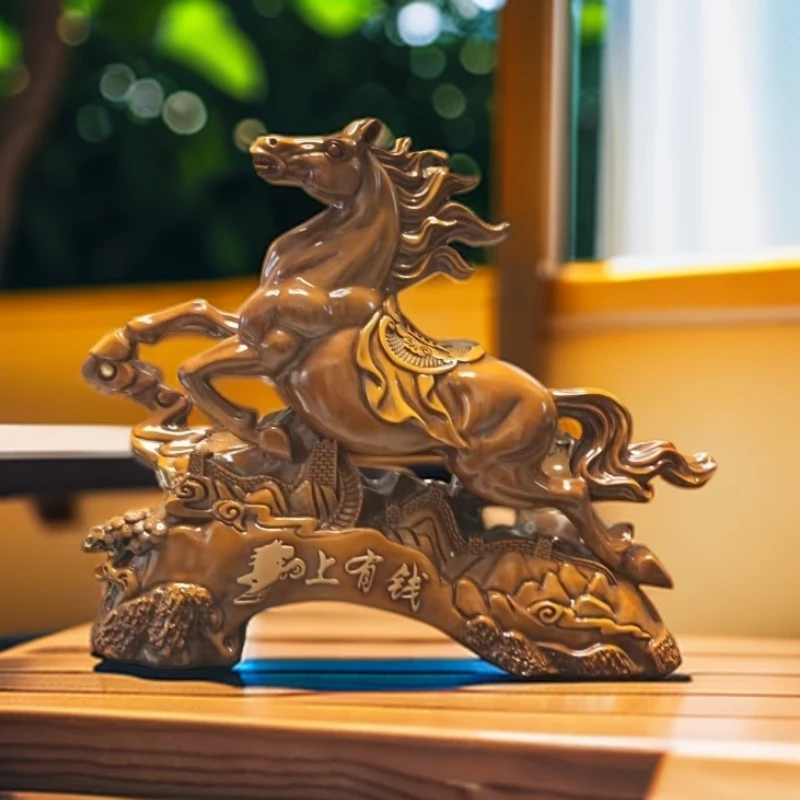 马到成功摆件立马摆件摆摊套圈客厅招财酒柜开业乔迁商务礼品摆件