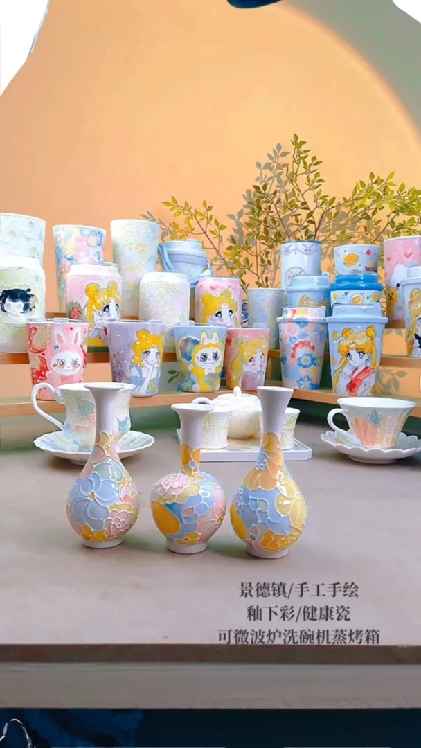 杯子万花系列摆件小花瓶