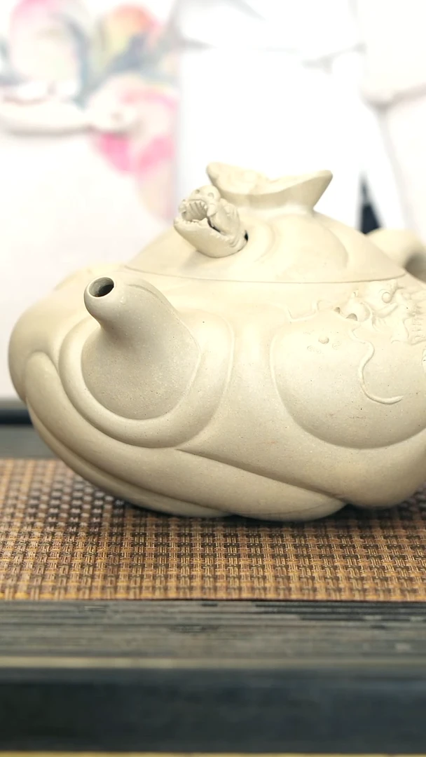 【闪购商品】紫砂茶壶TZP76白玉段 超大鱼化龙