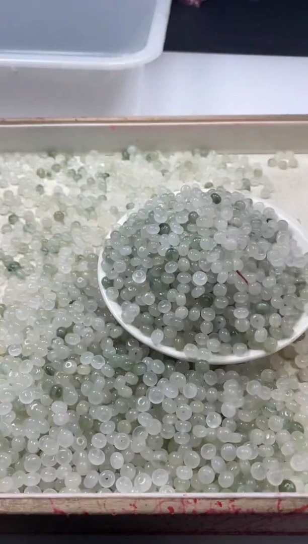 【闪购商品】玛瑙/玉髓颈饰未镶嵌w804天山翠算盘6*4mm*50颗
