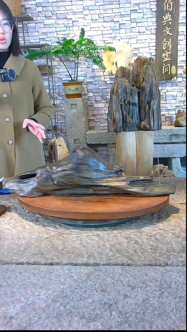 【闪购商品】木木雕金丝楠阴沉木线香摆件