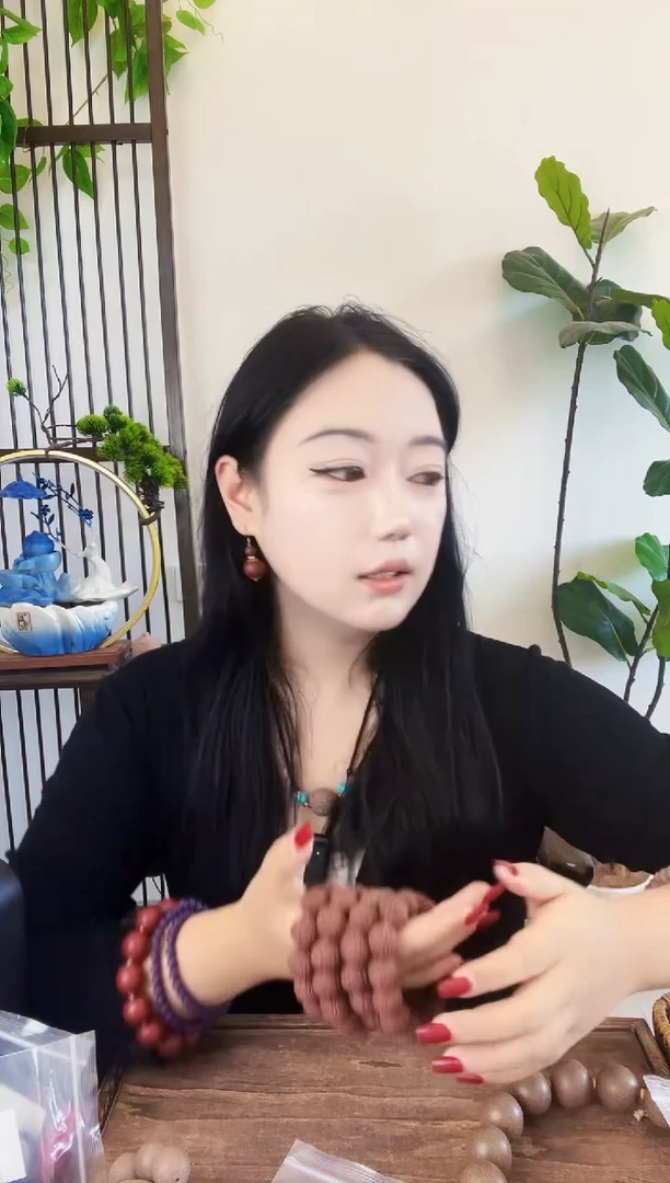 泥塑花香大四合喜字手串一个